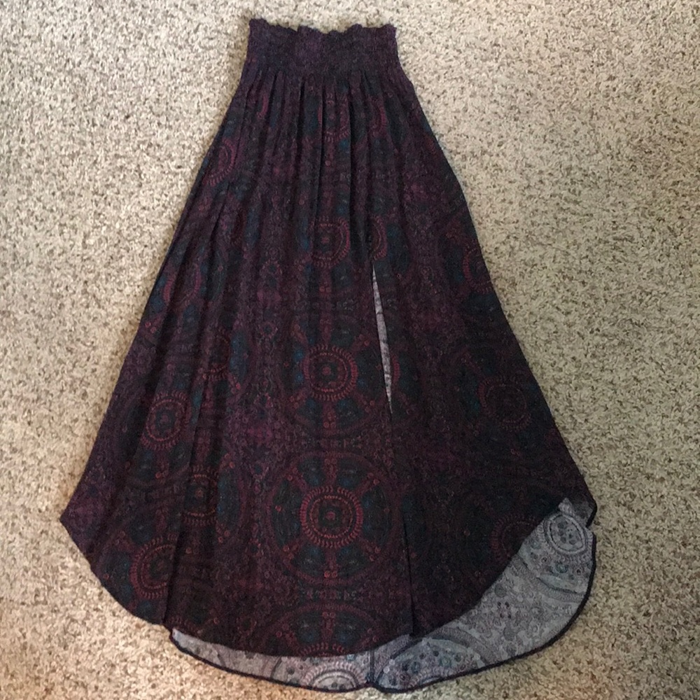 Patterned Maxi Skirt